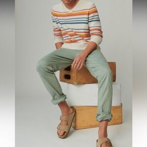 uniqlo men slim fit  green denim jean